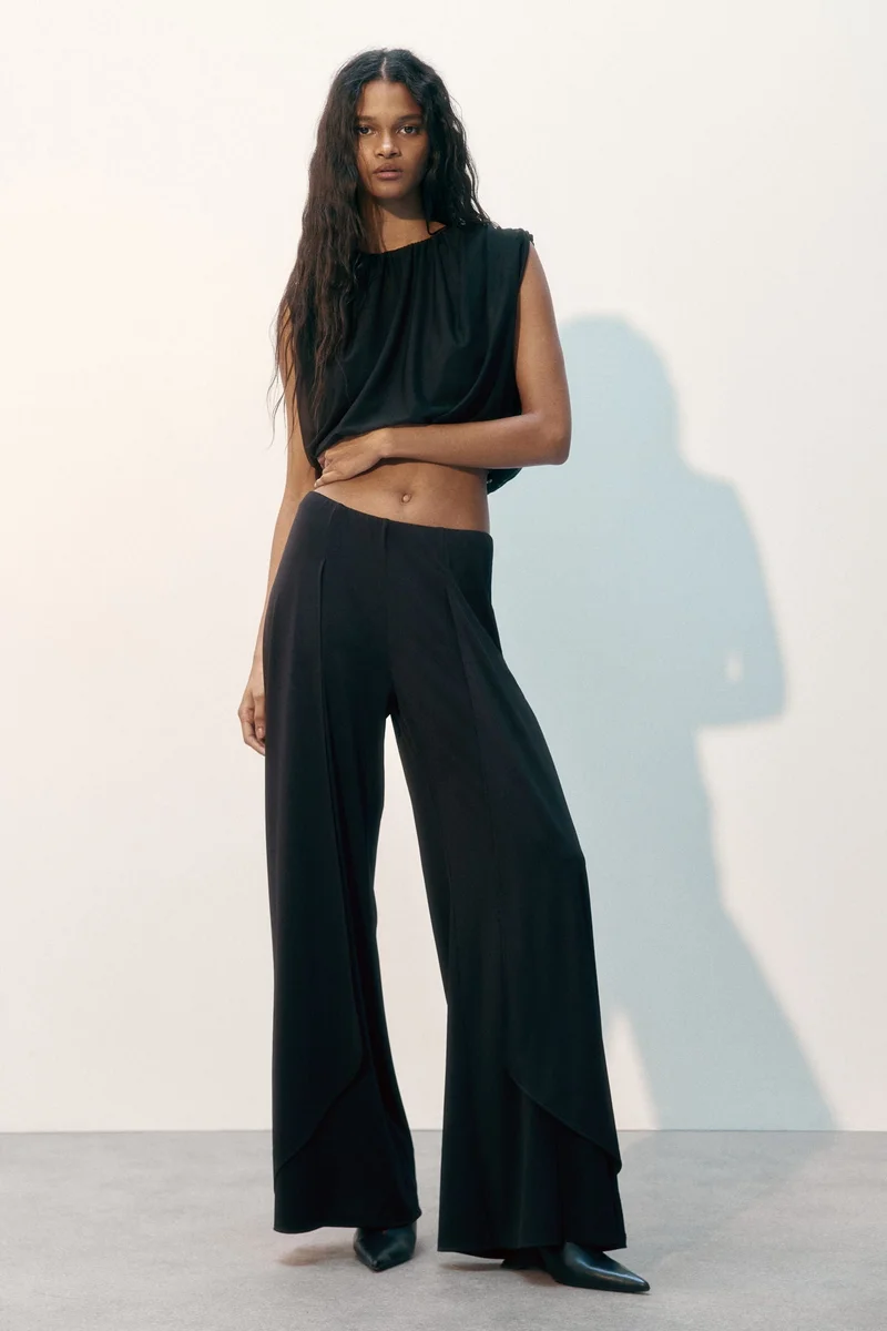 اتش اند ام Wide jersey trousers